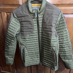 Eddie‎ Bauer Sport Shop Down Green Brown Microtherm Jacket Mens Sz Small